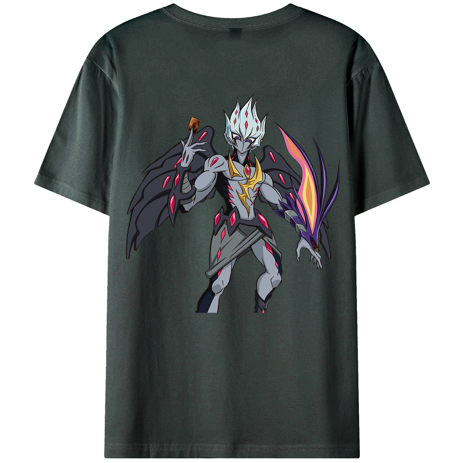 （画像用） 遊☆戯☆王 Yu-Gi-Oh! 綿100％ メンズ半袖Tシャツ（バックプリント） 通気性